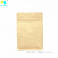 Drid Food Biodegradbal Paper Kraft Bag Resealable Bag